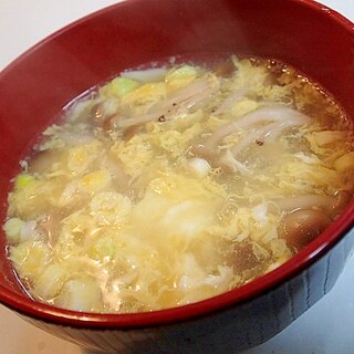 生姜入り　しめじと卵のとろみスープ